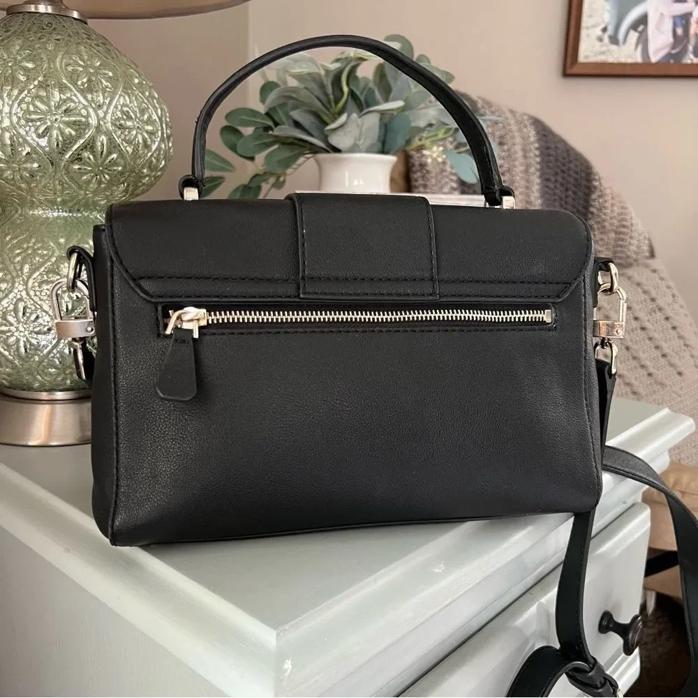 Guess Lani Crossbody Top Handle Adjustable Strap Flap Vegan Bag Purse